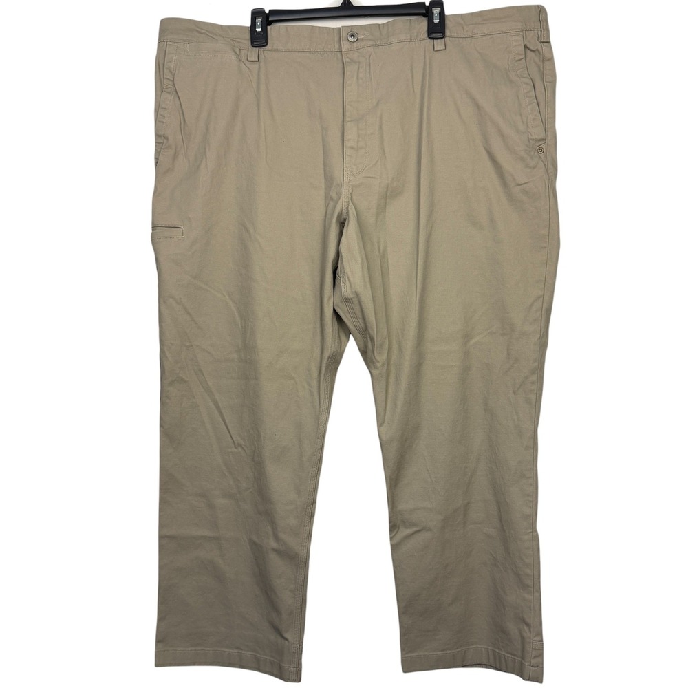 Duluth Flex Ballroom Khakis Mens 46x30 Cotton Stretch Relaxed Fit Work Pants Tan